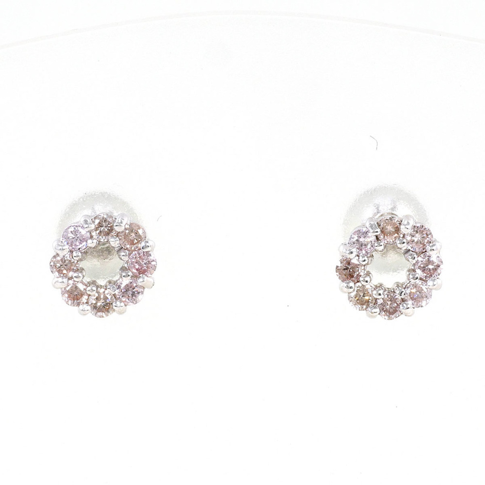 VINTAGE 18k Silver Diamond Earrings